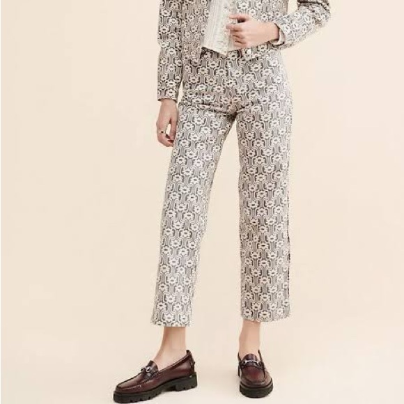 Tach Black and White Patterned Women's Pants - Picture 1 of 11